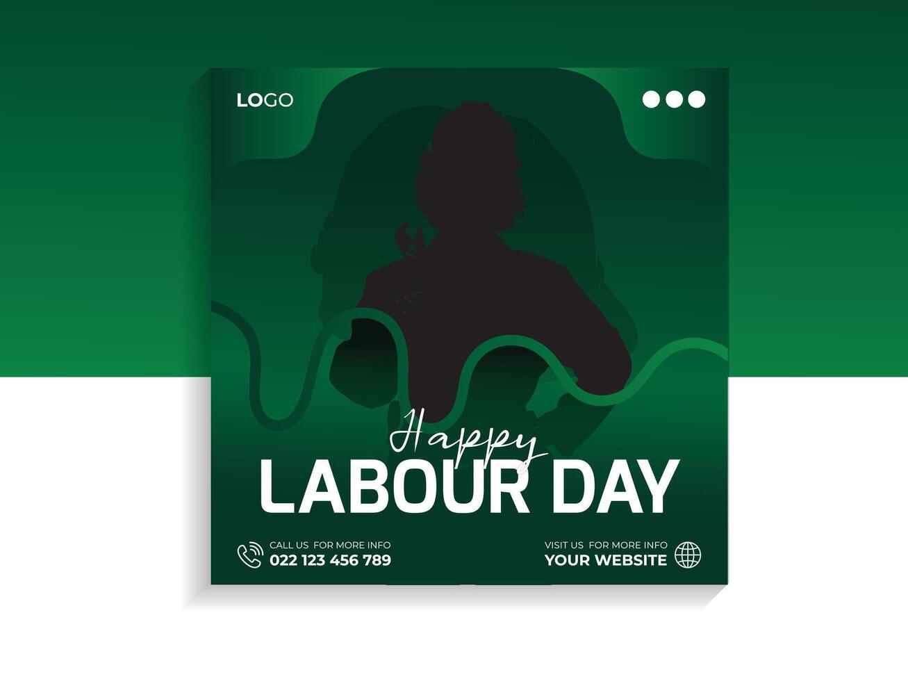 International labour day social media banner and post template vector