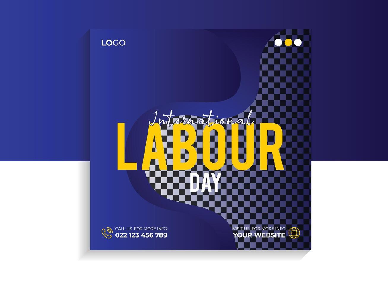 International labour day social media banner and post template vector