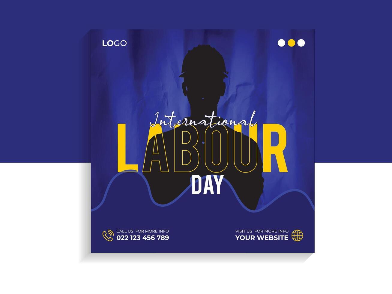 International labour day social media banner and post template vector