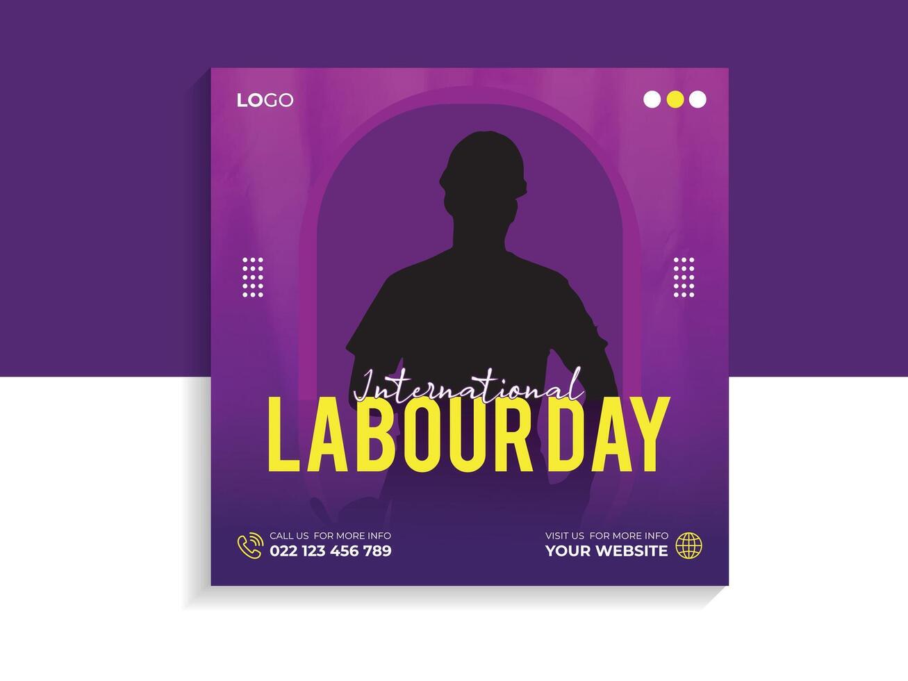 International labour day social media banner and post template vector