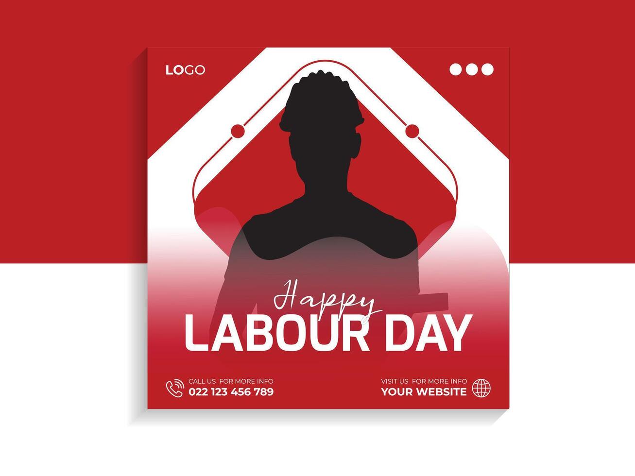 International labour day social media banner and post template vector