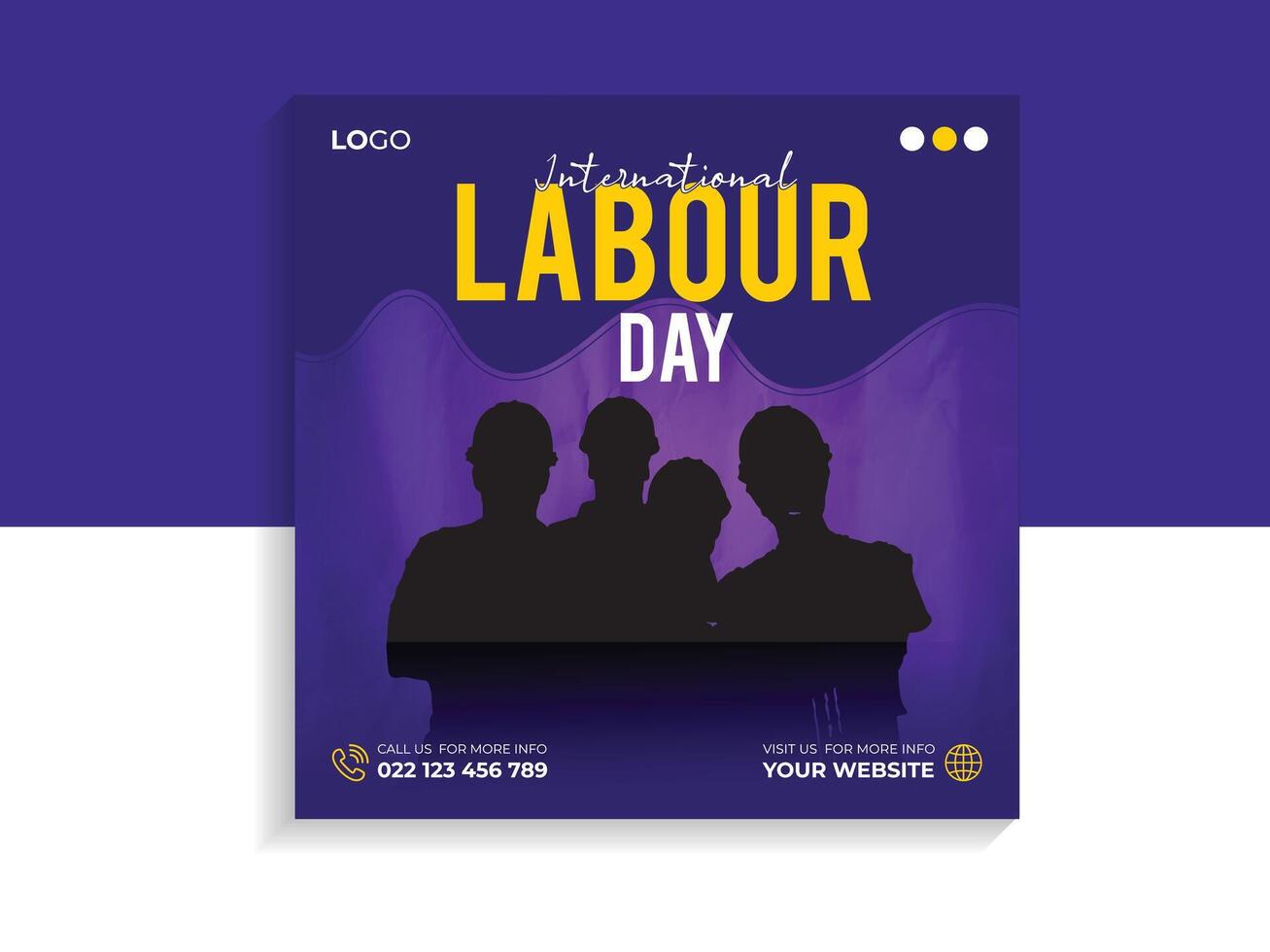 International labour day social media banner and post template vector