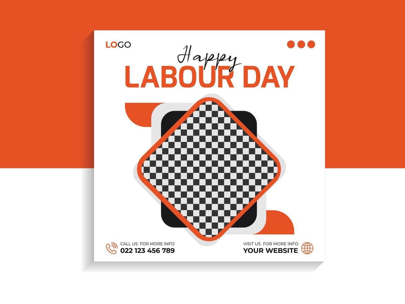 International labour day social media banner and post template vector