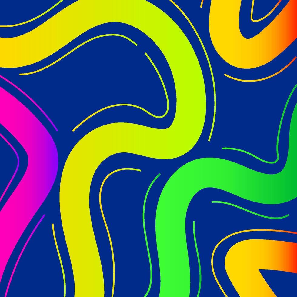 Abstract line color banner neon style on blue background vector