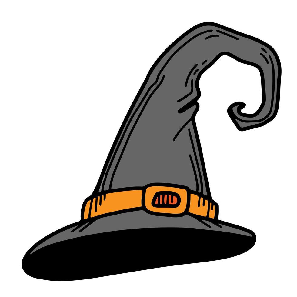 Halloween witch hat icon in icon in icon image vector illustration design