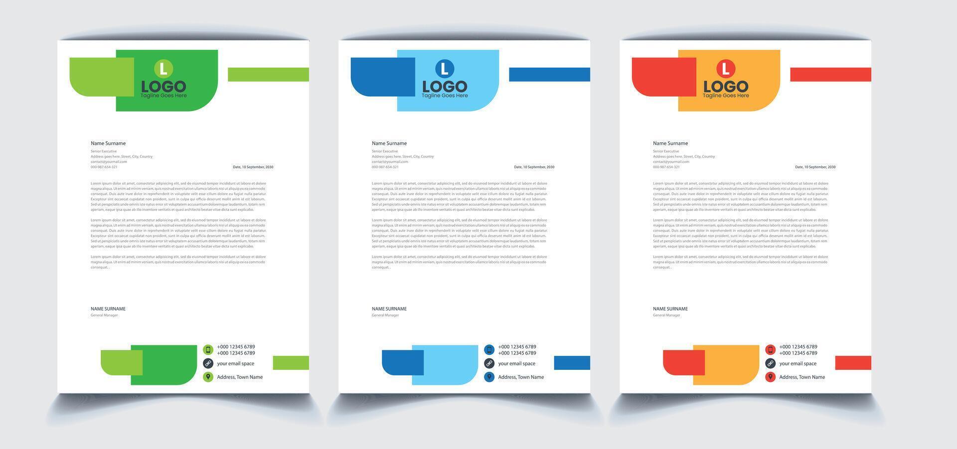 Business Letterhead Design vector