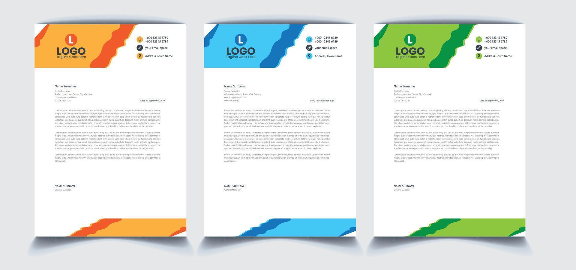 Business Letterhead Design vector