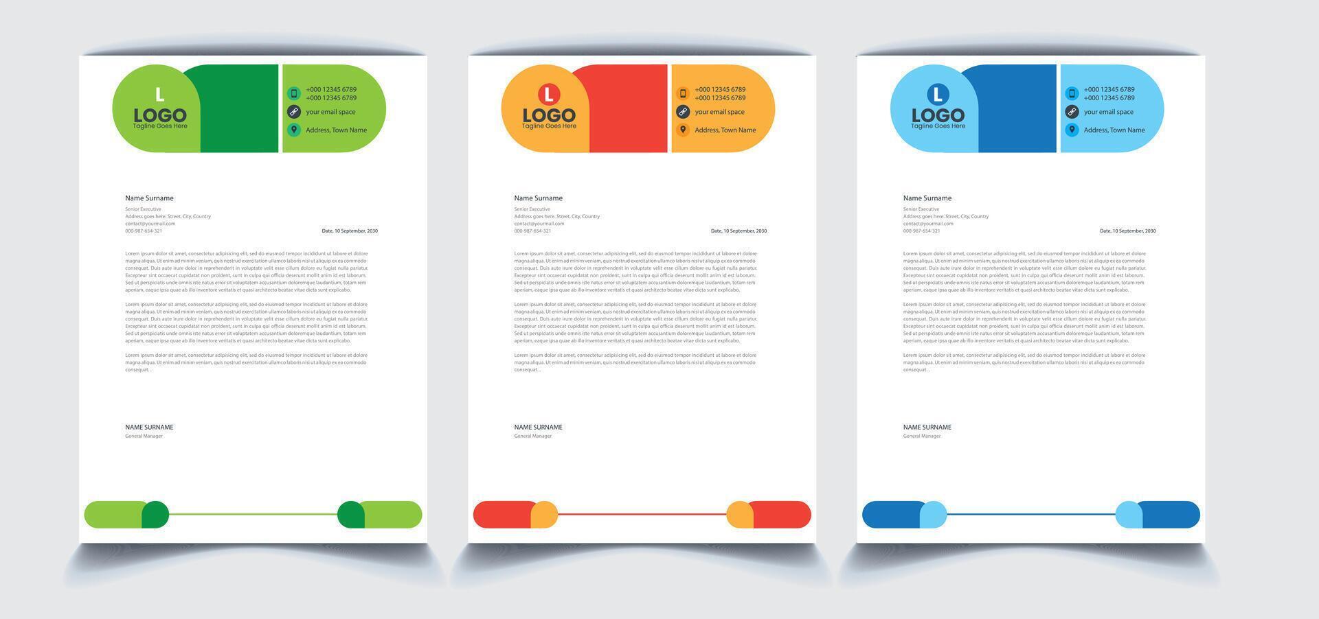 Corporate Letterhead Design vector