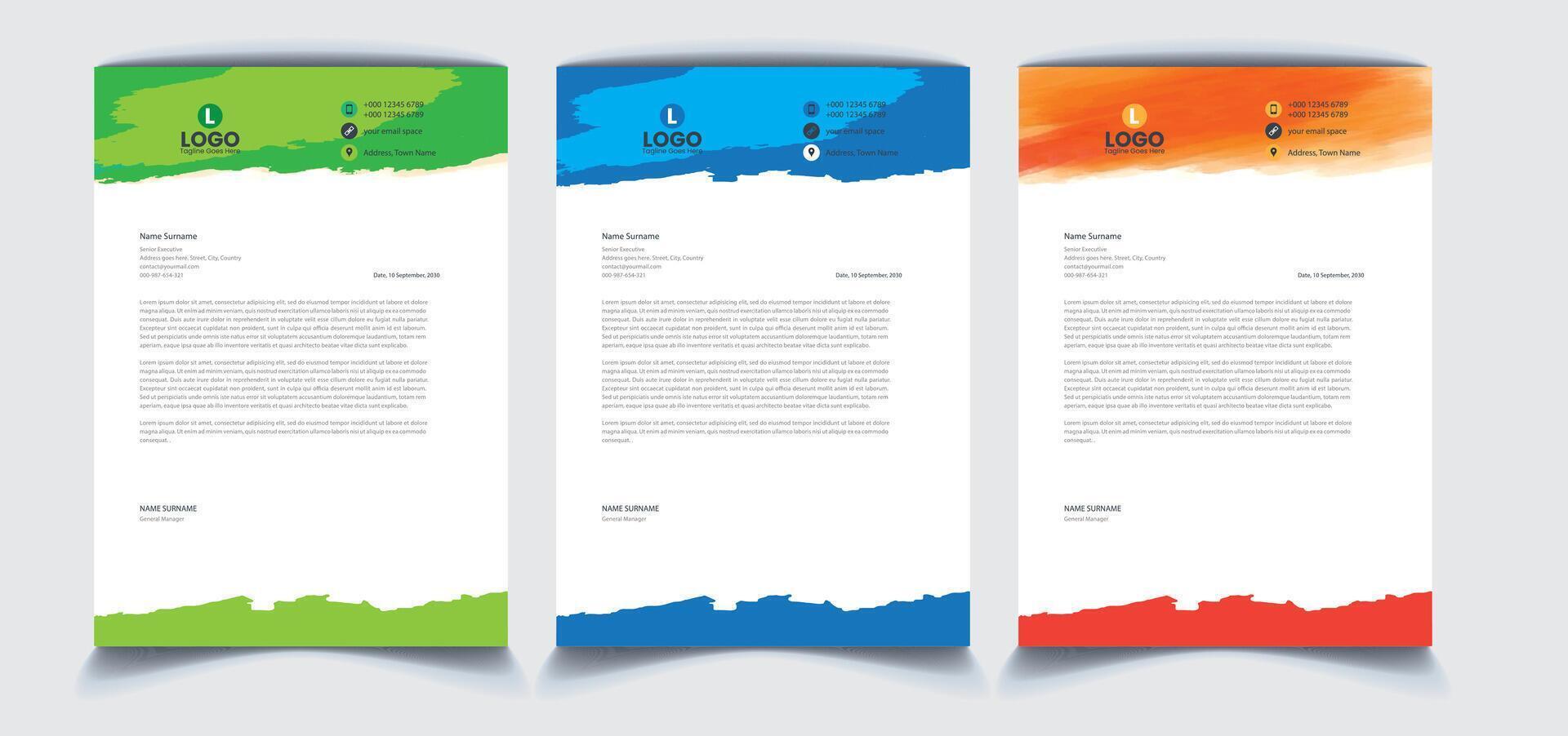 Corporate Letterhead Design vector