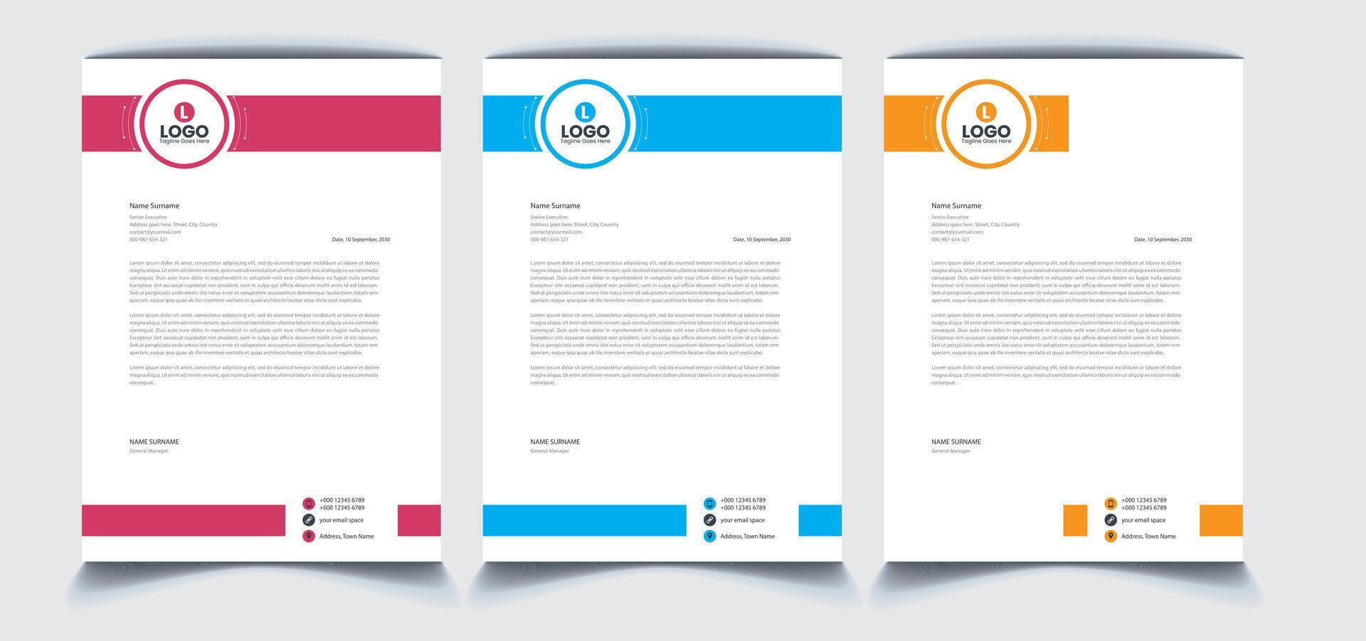 Business Letterhead Design vector