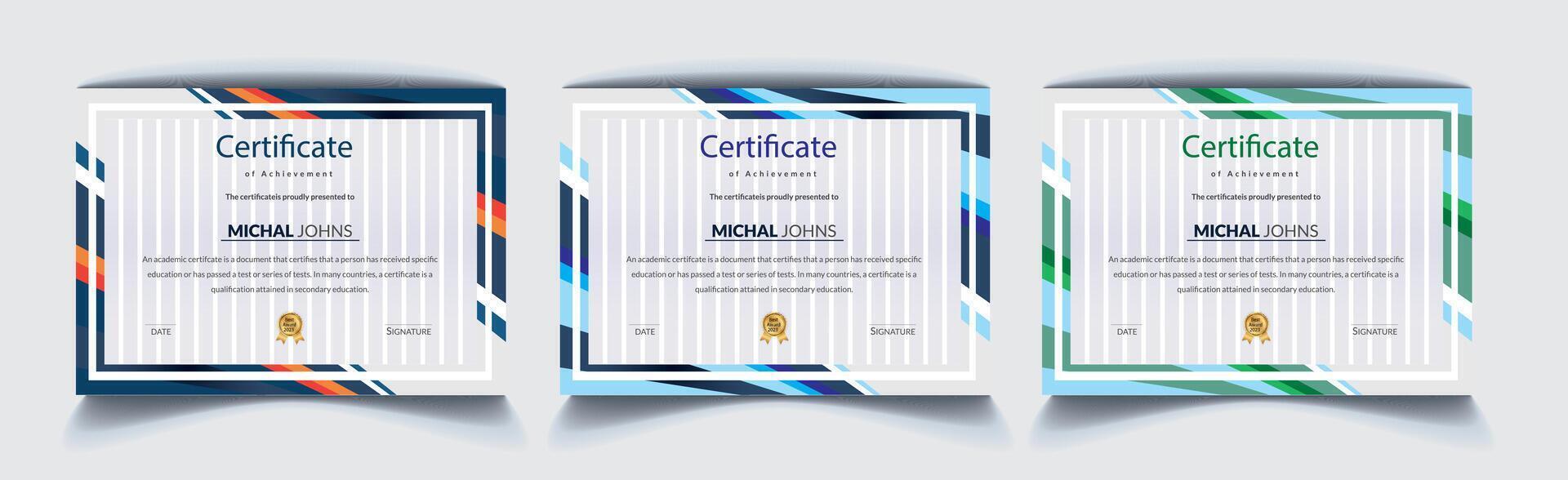 Corporate Certificate Design vector