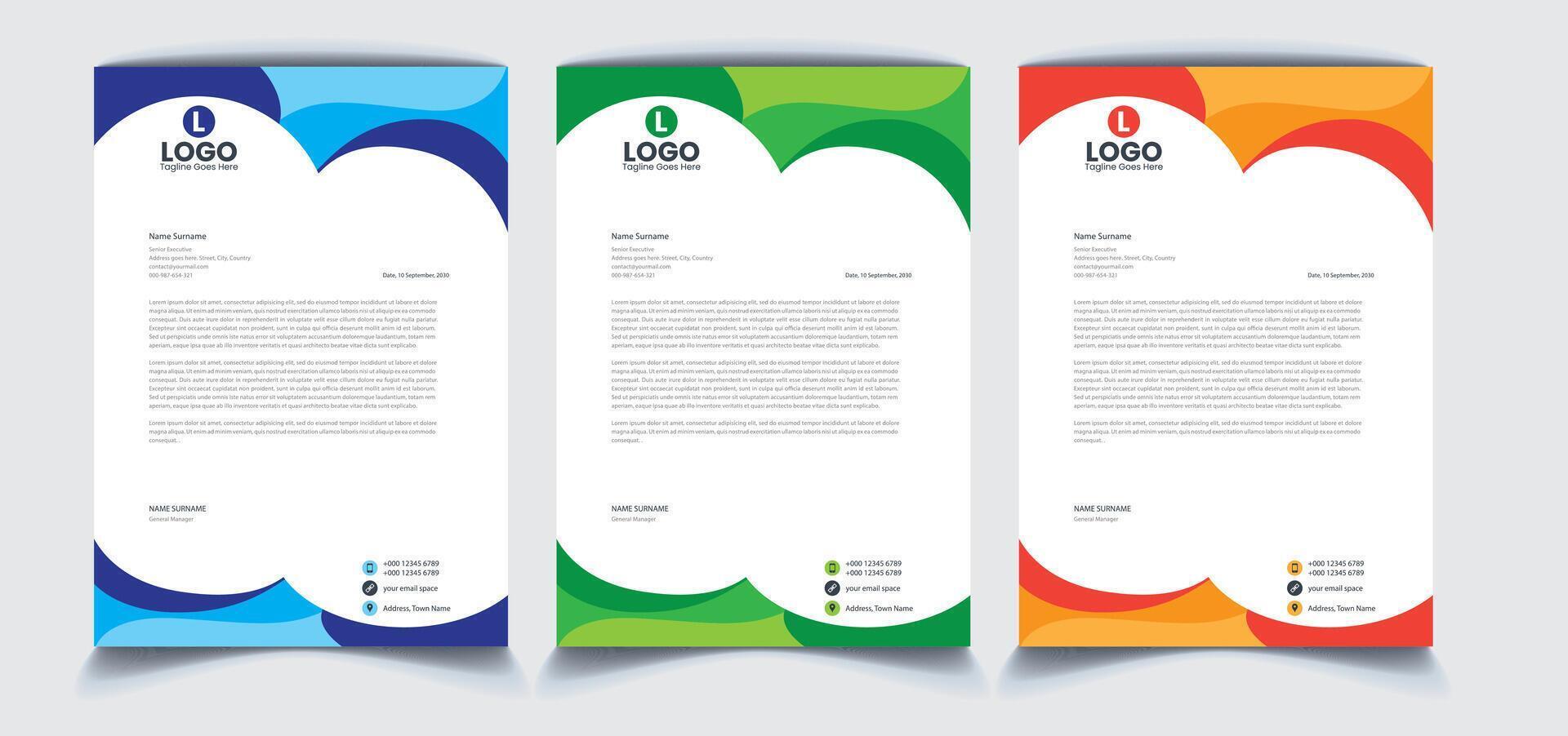 Business Letterhead Design vector