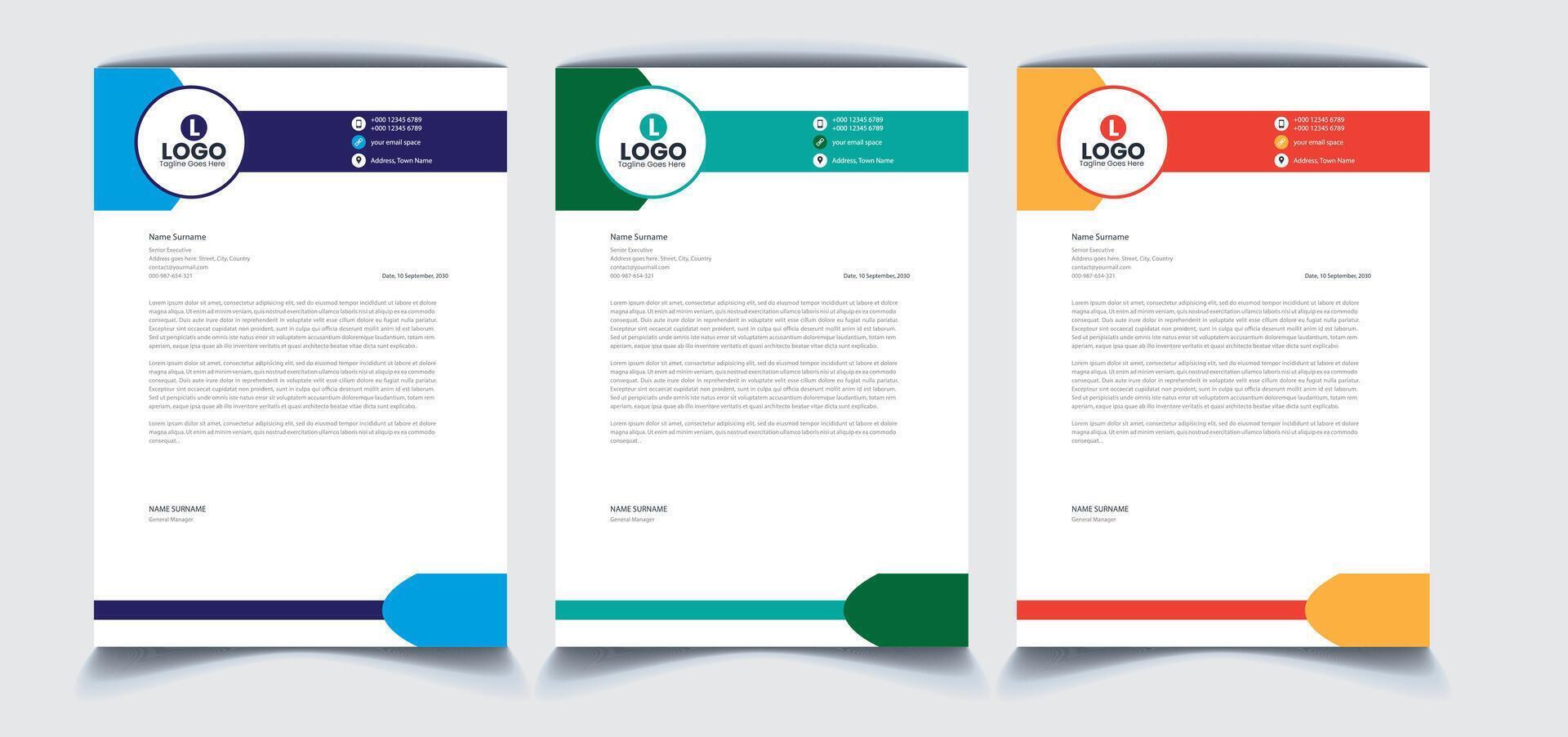 Business Letterhead Design vector