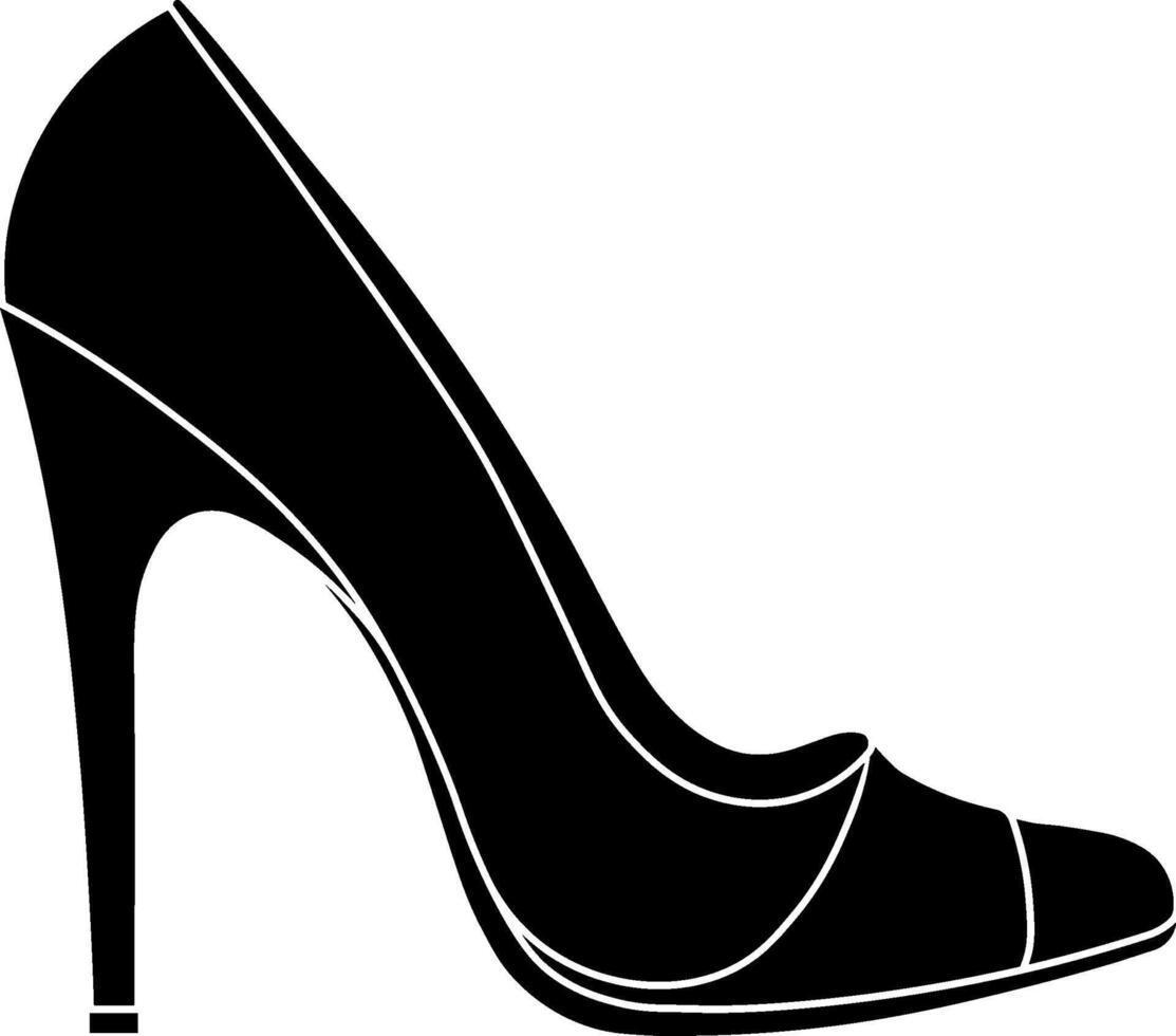 high heel shoes without background vector