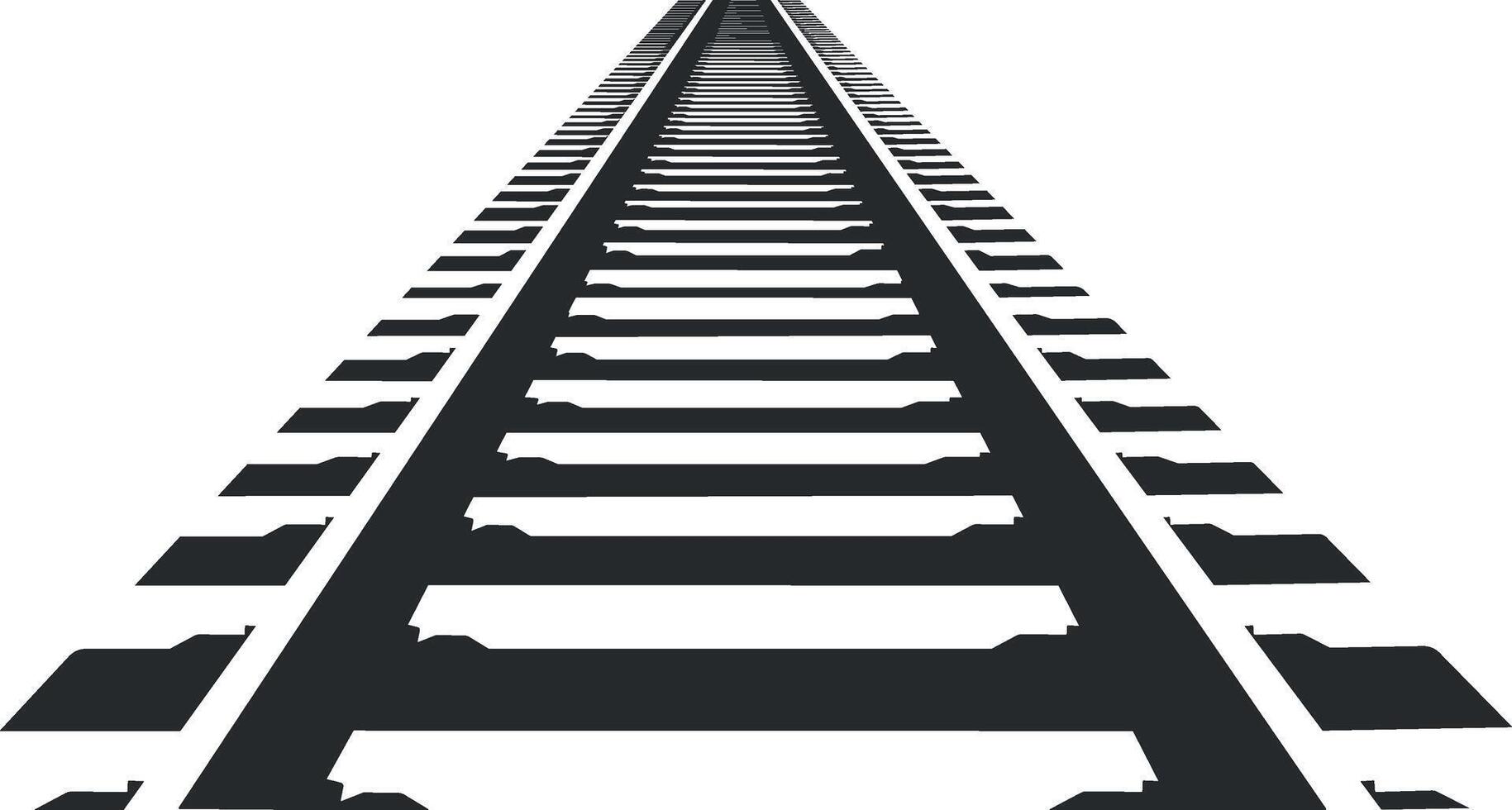 black silhouette of a railway without background vector