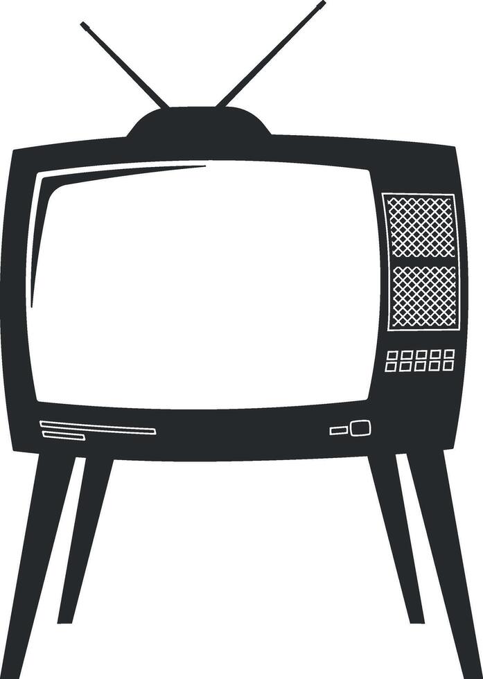 negro retro estilo televisión sin antecedentes vector