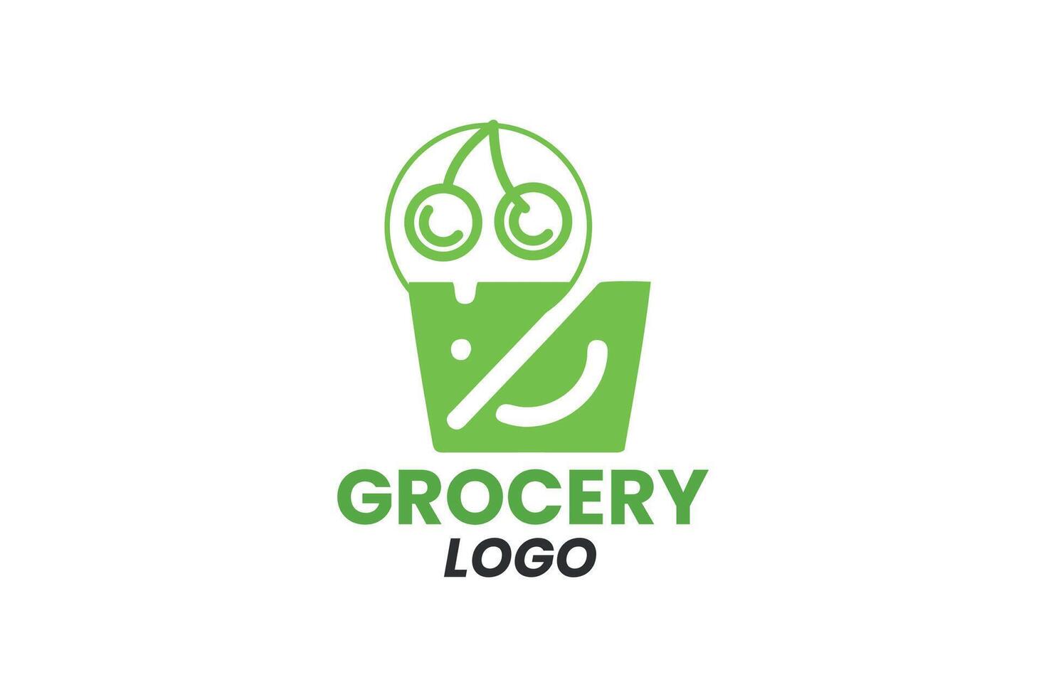 grocery logo design vector