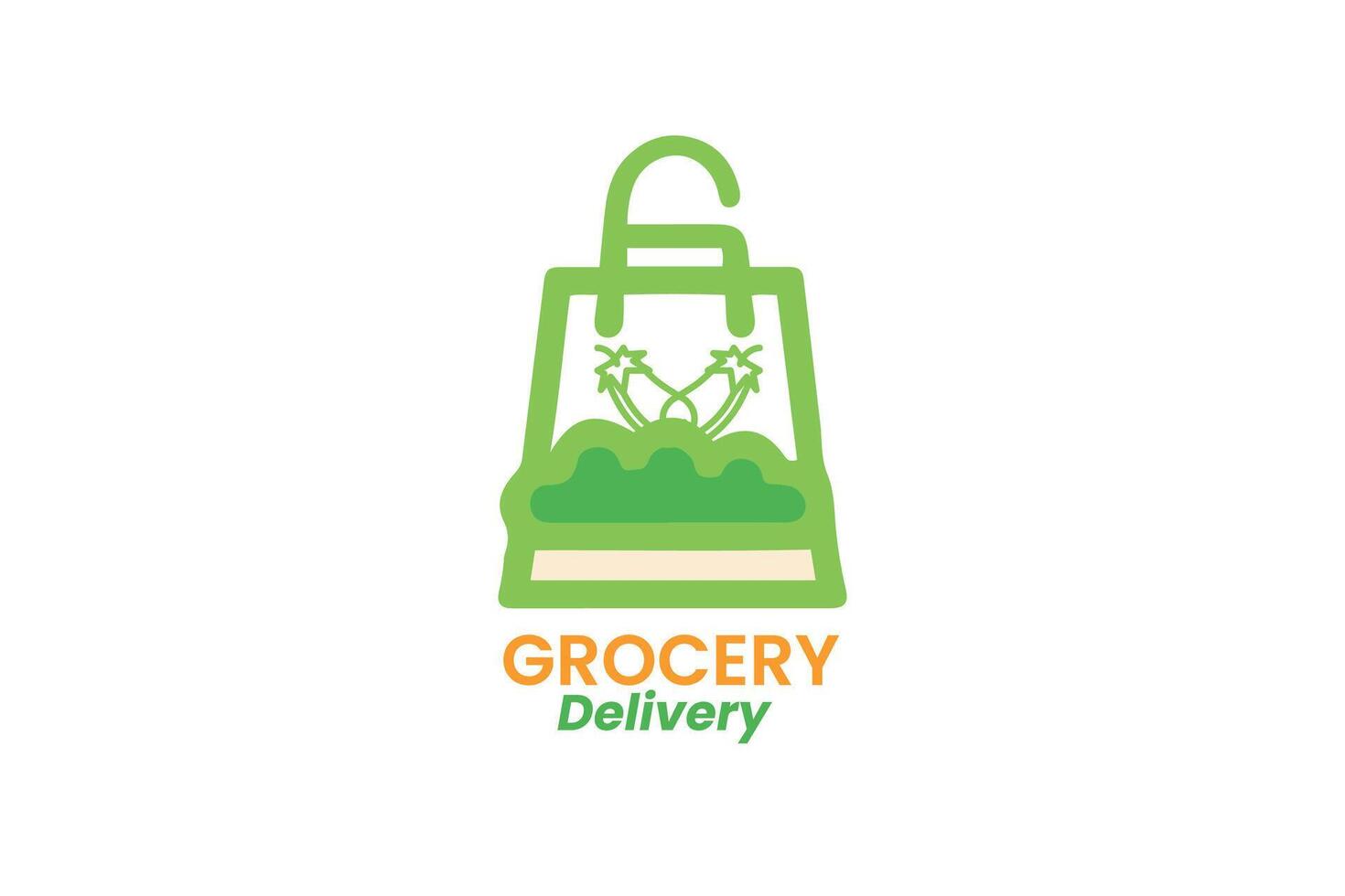 tienda de comestibles logo diseño vector