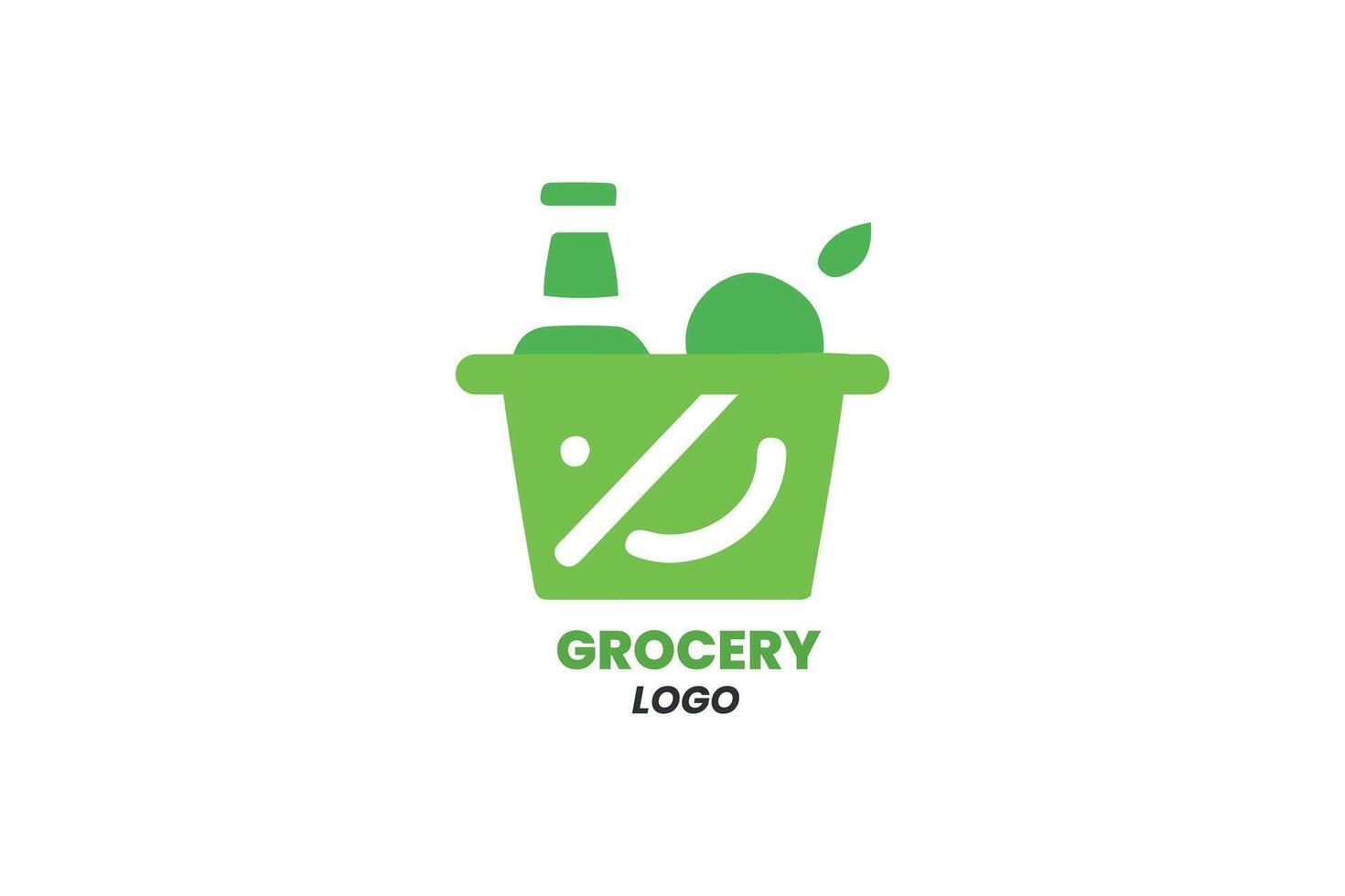 grocery logo design vector