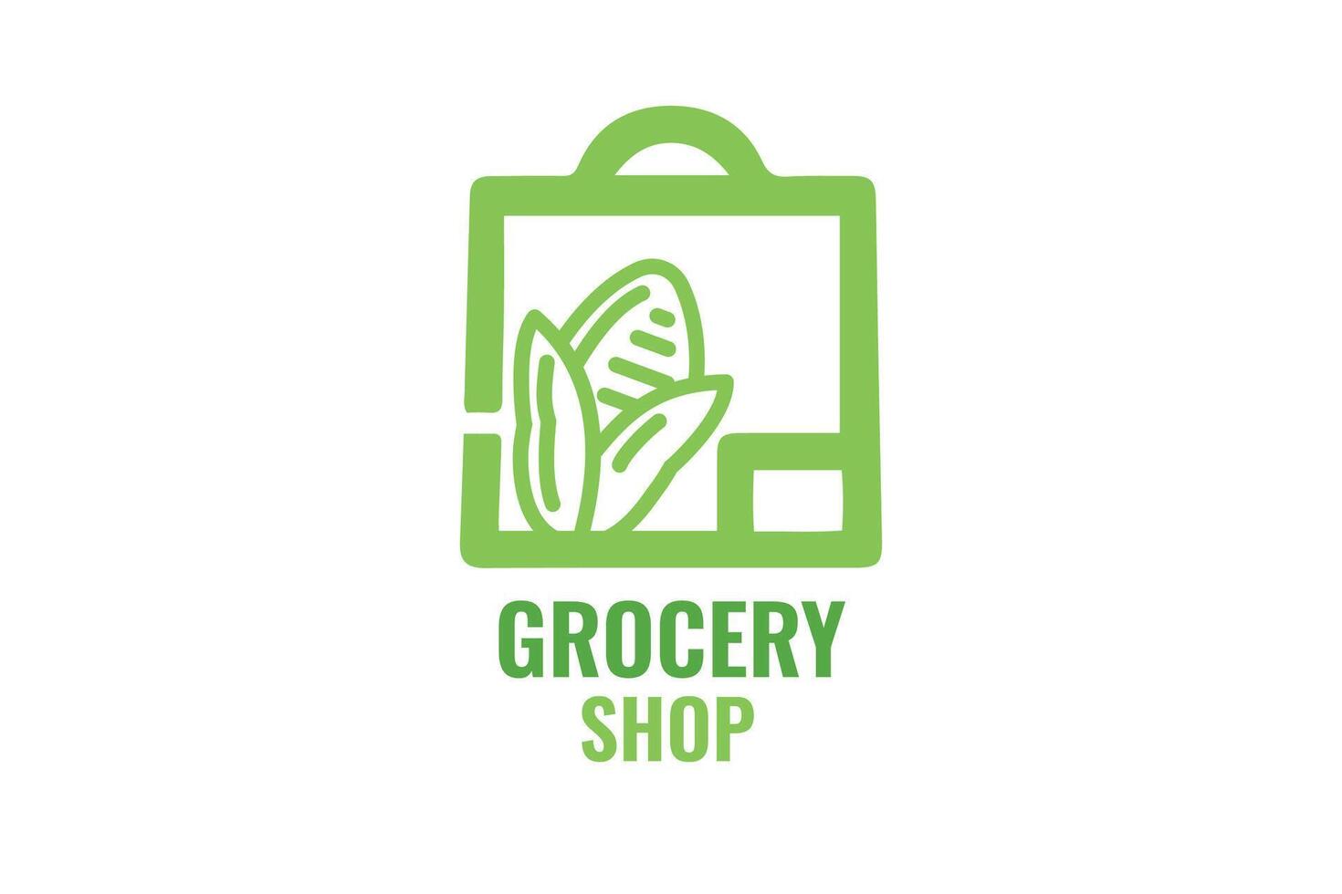 grocery logo design vector