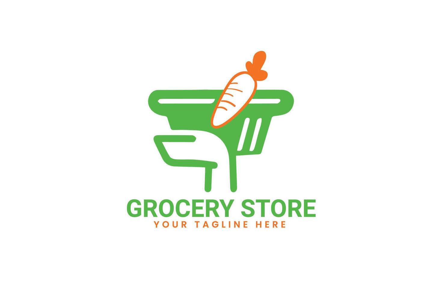 grocery logo design vector