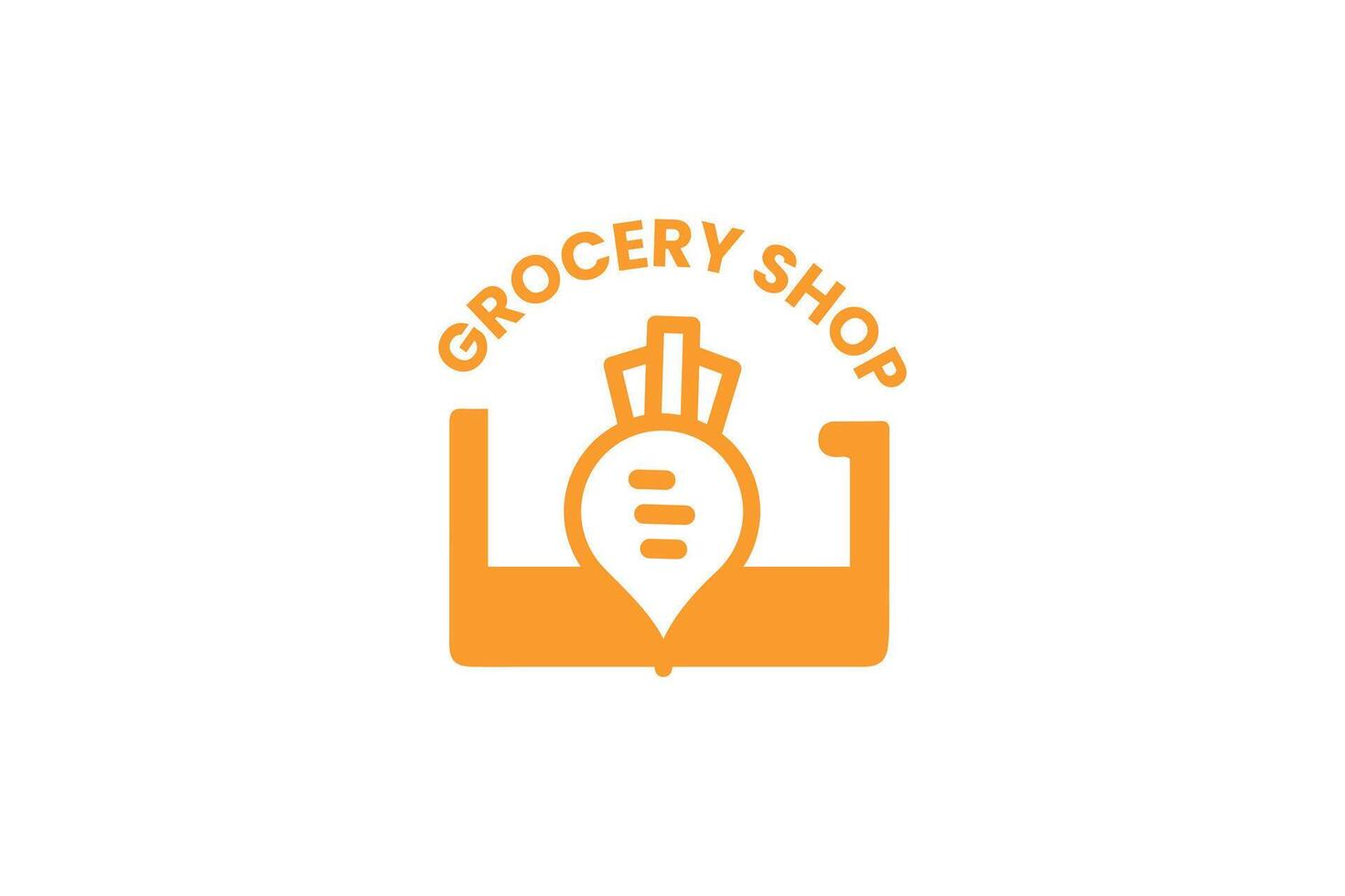 grocery logo design vector