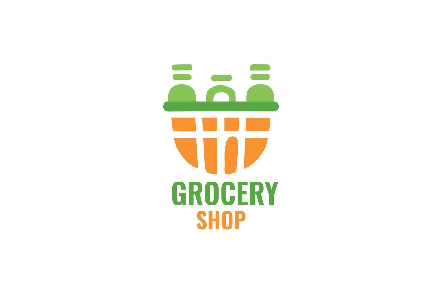 grocery logo design vector