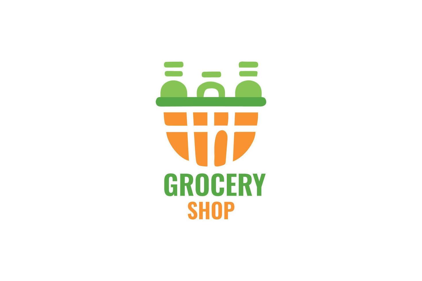 grocery logo design vector