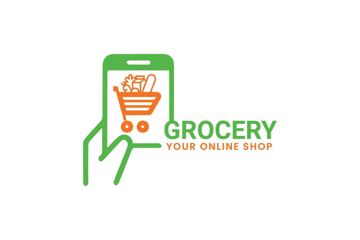 grocery logo design vector