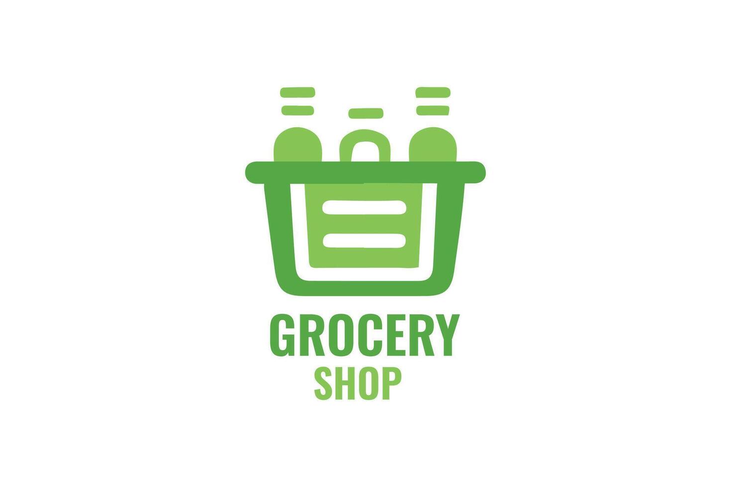 grocery logo design vector