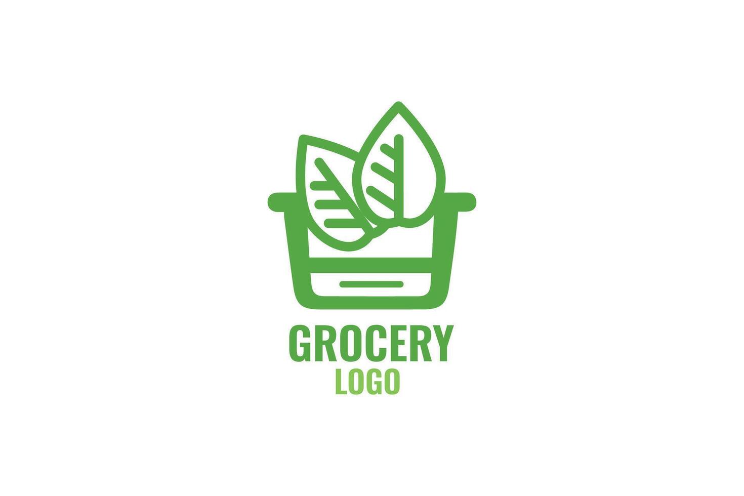 grocery logo design vector
