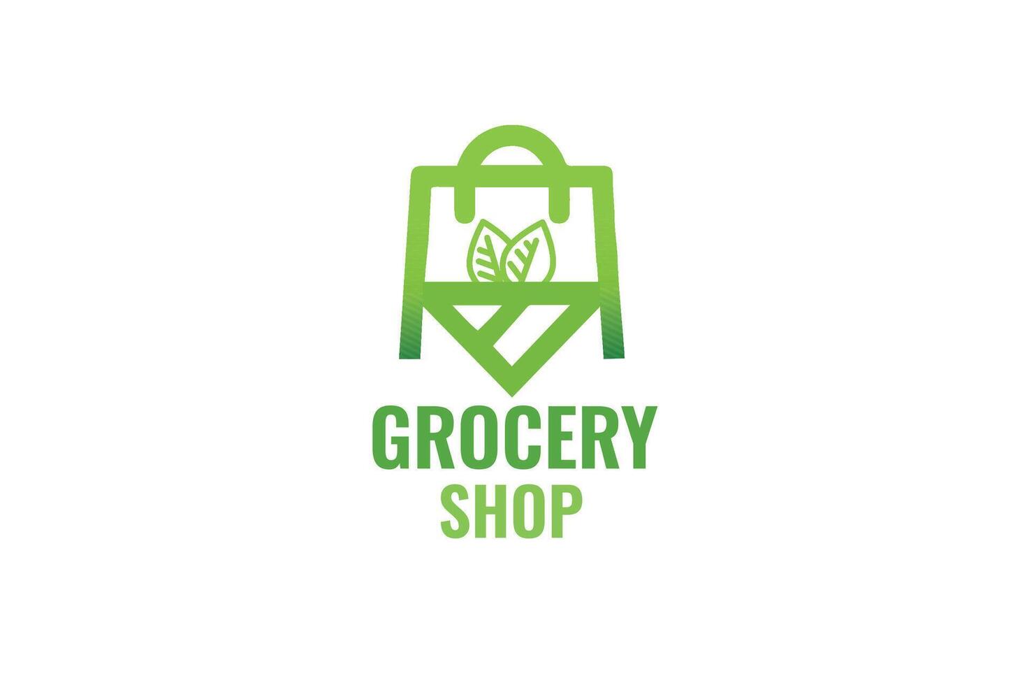 grocery logo design vector