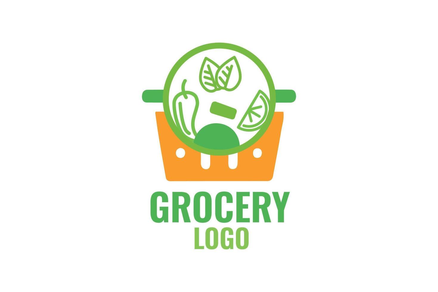 grocery logo design vector