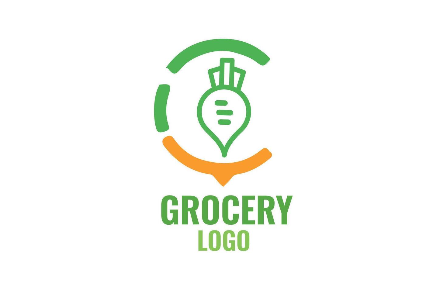 grocery logo design vector