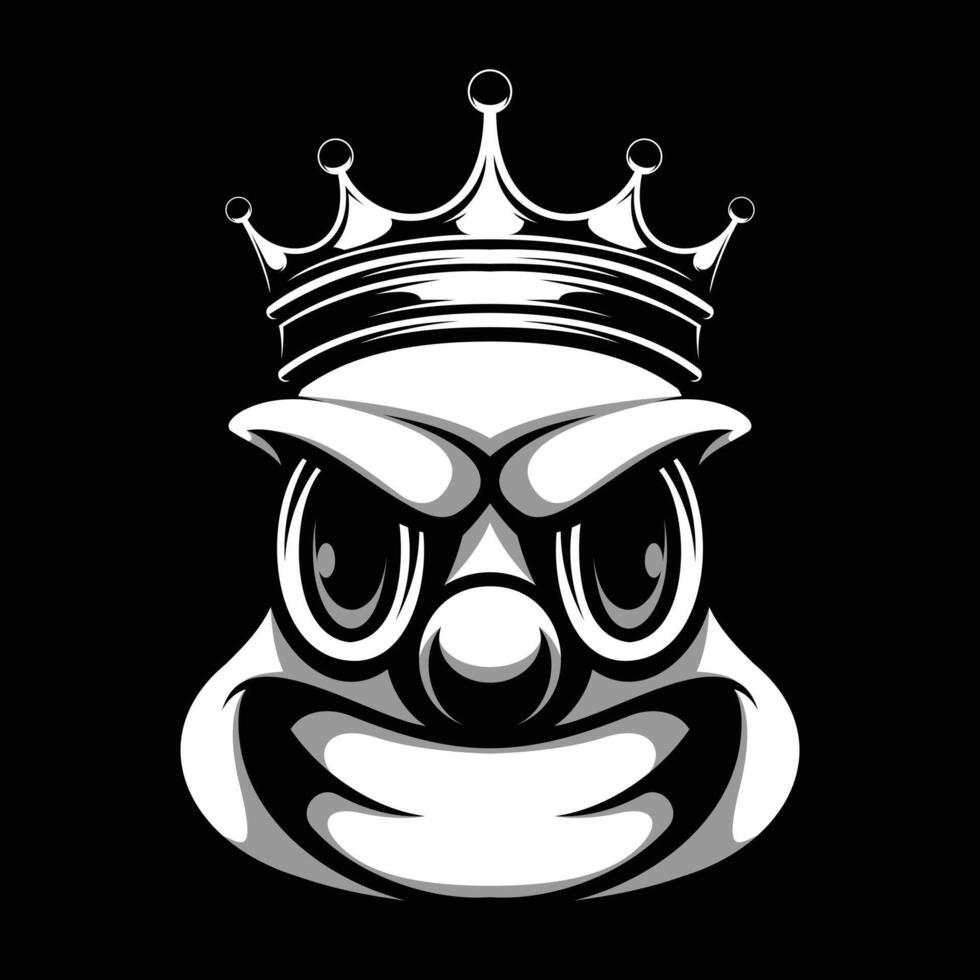 Clown King Black and White vector