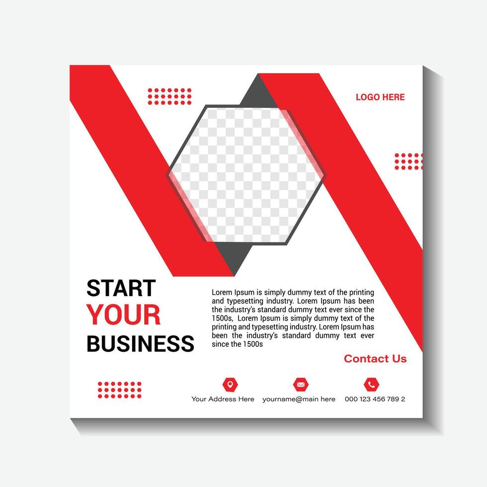 social media post design template vector