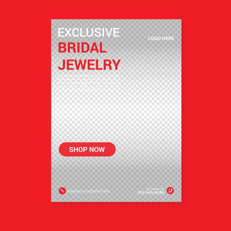 jewelry flyer design template vector