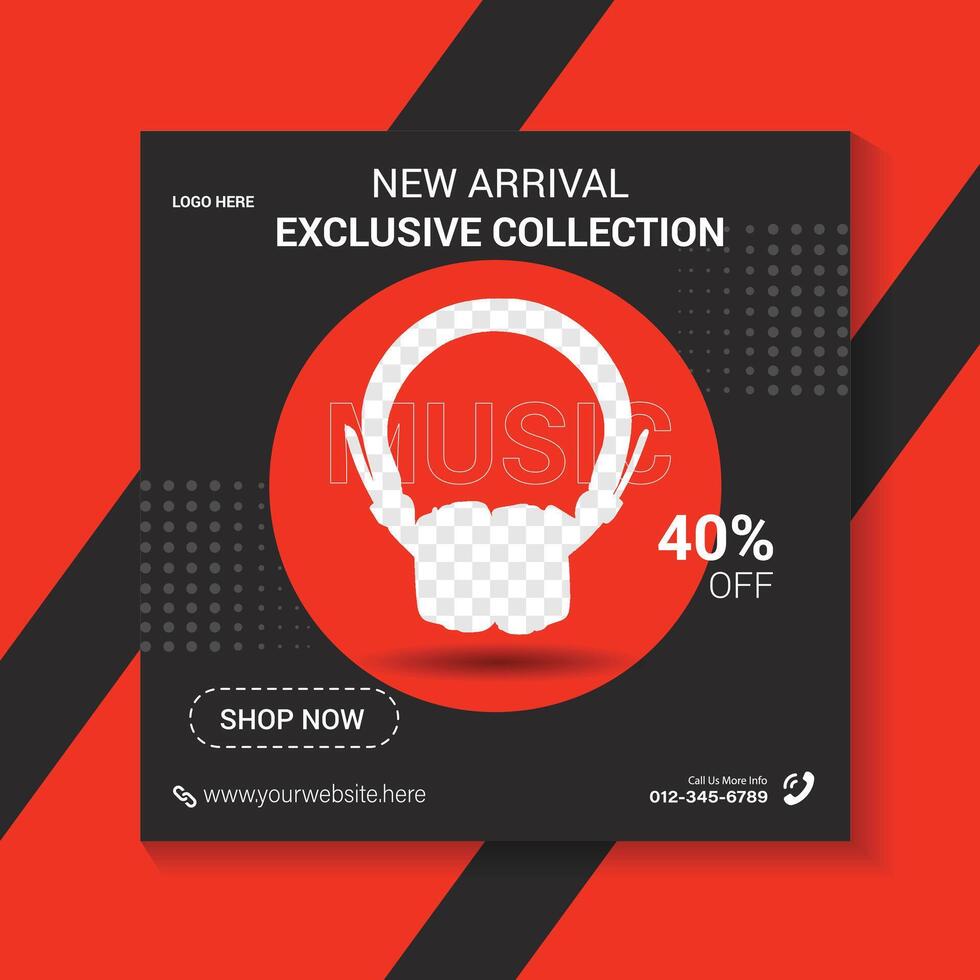 product sell social media post or web banner design vector