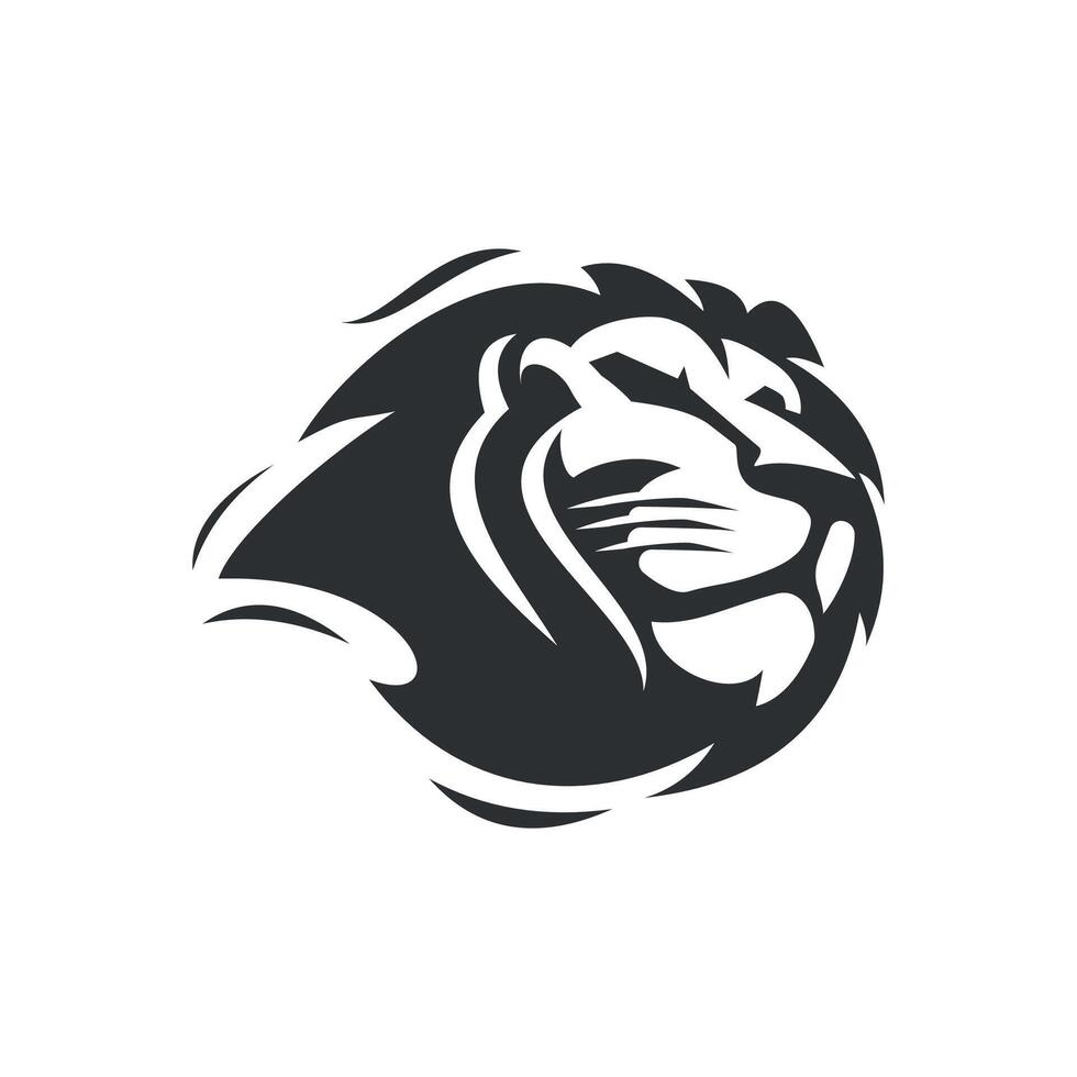 logotipo de vector de cabeza de león