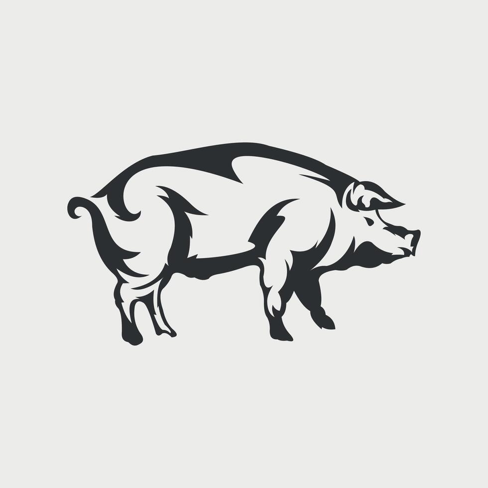 Pig Logo Design Vector