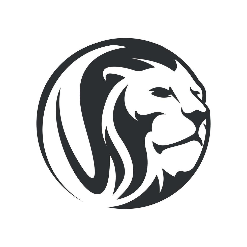 lion head vector logo