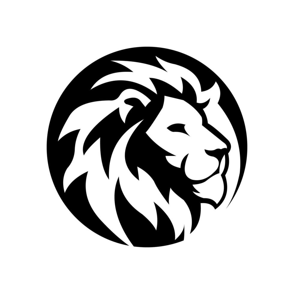 lion head vector logo