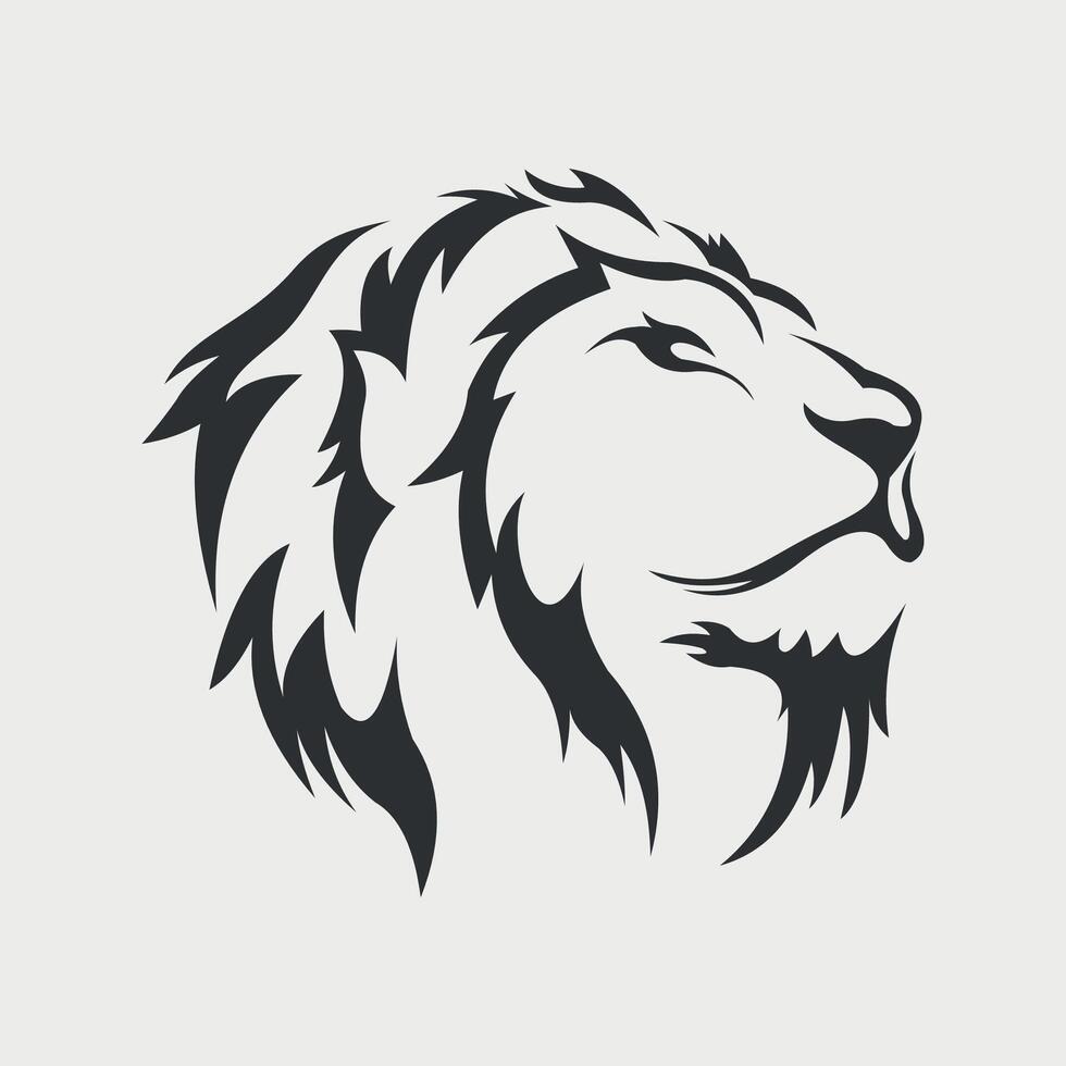 lion head vector logo