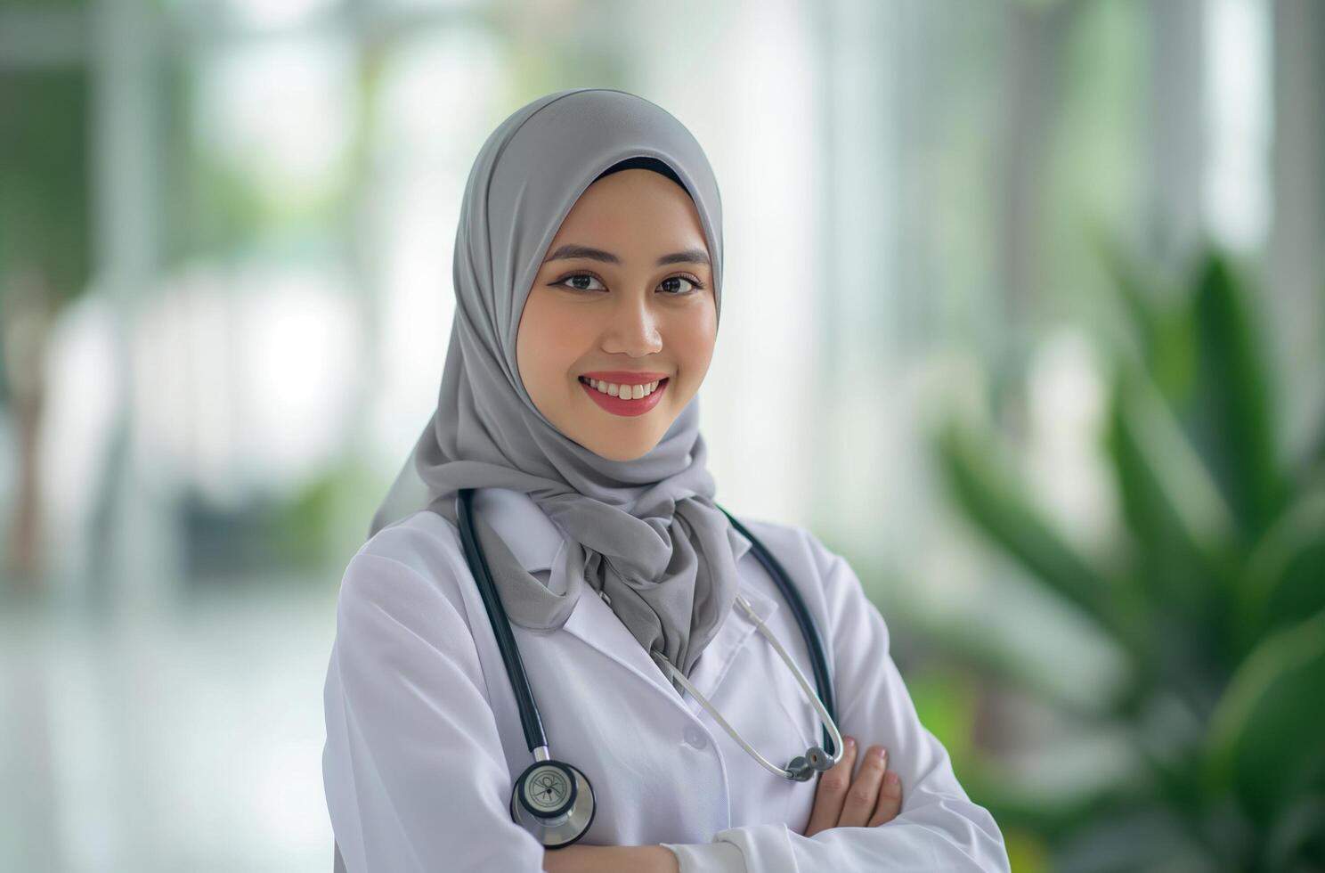 AI generated Medical professional in hijab photo