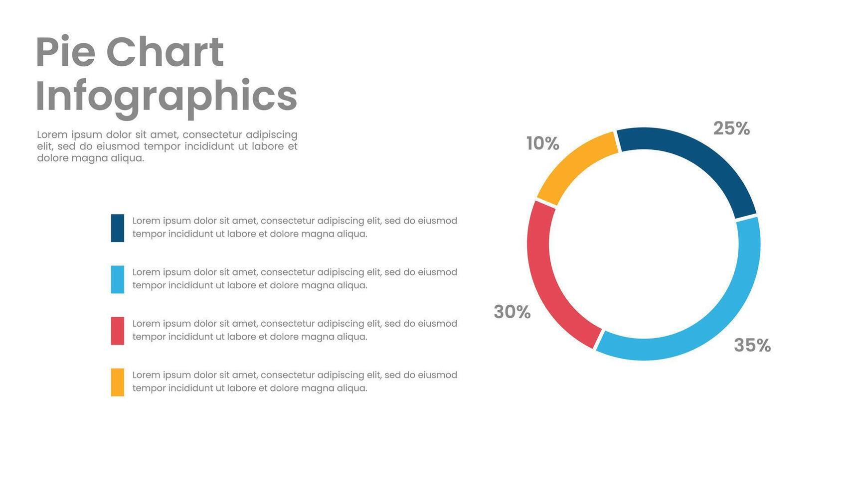 5 steps circle percentage diagram for business presentation vector