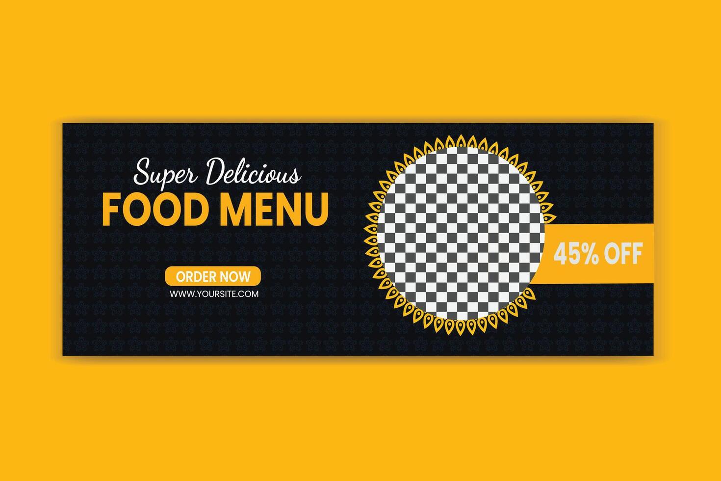 Food Banner Design Social media post vector