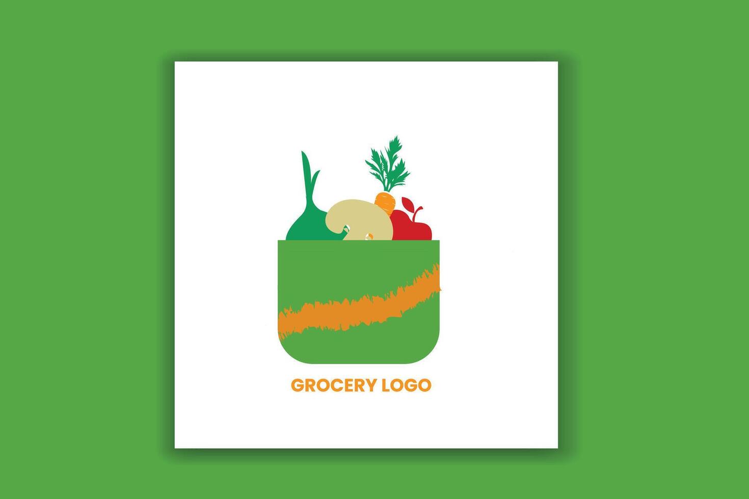 grocery logo design and banner design vector