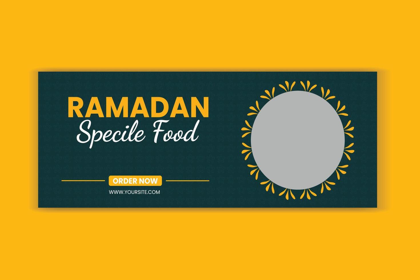 Food Banner Design Social media post vector