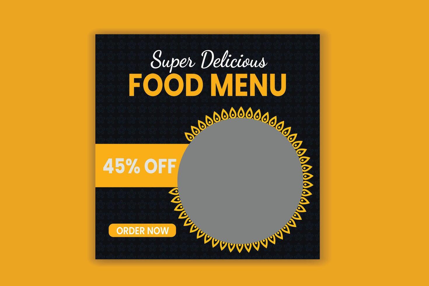 Food Banner Design Social media post vector
