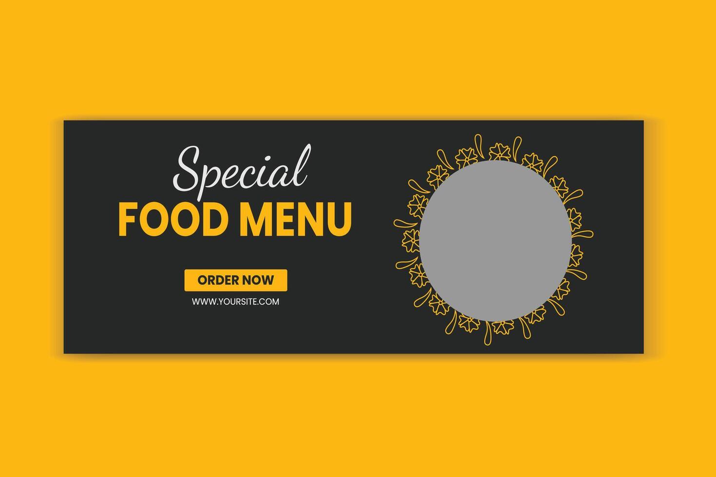 Food Social Media Banner Design vector